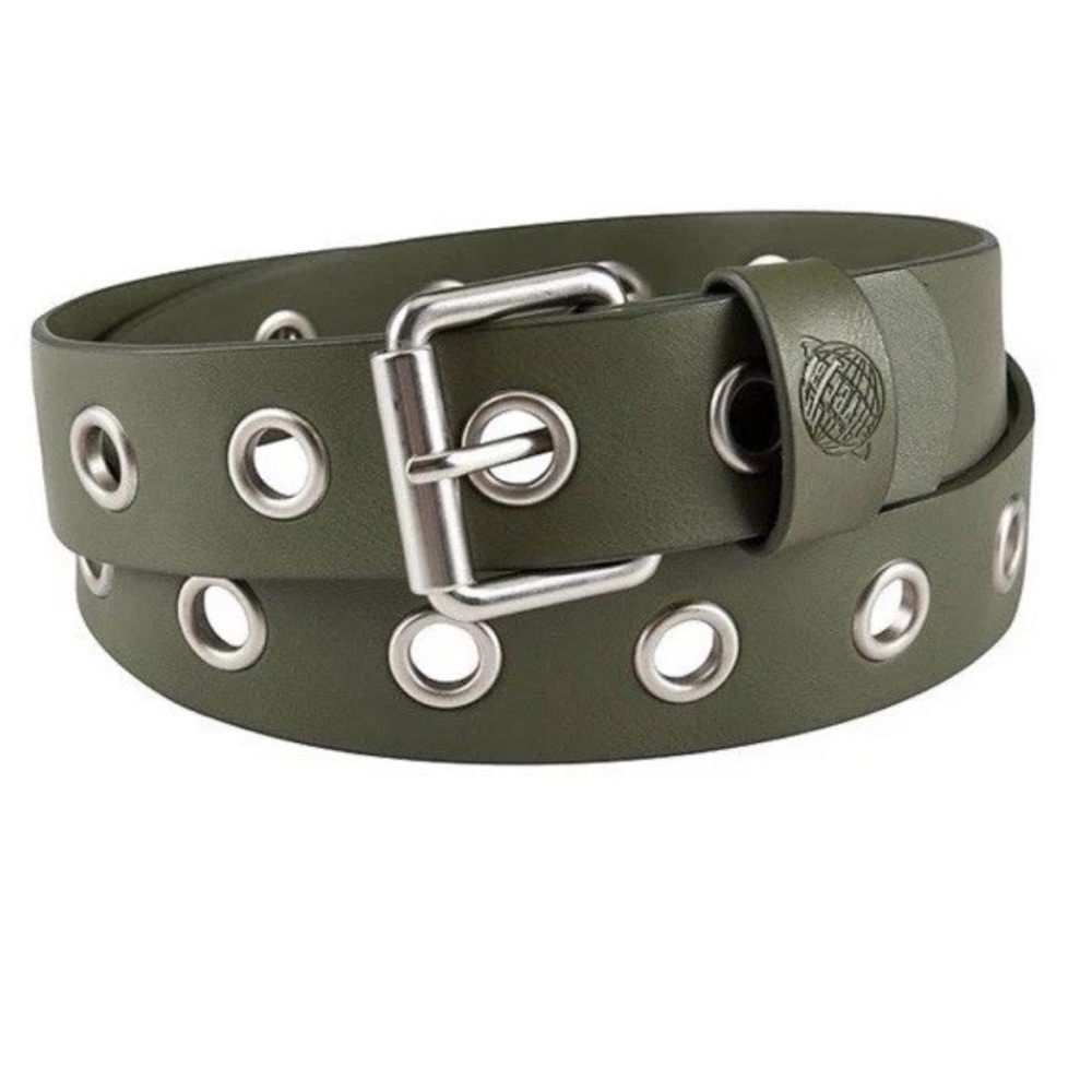 Levi's Belt Size XS Olive Green Silver Buckle Grommets  Unisex Adult NWT